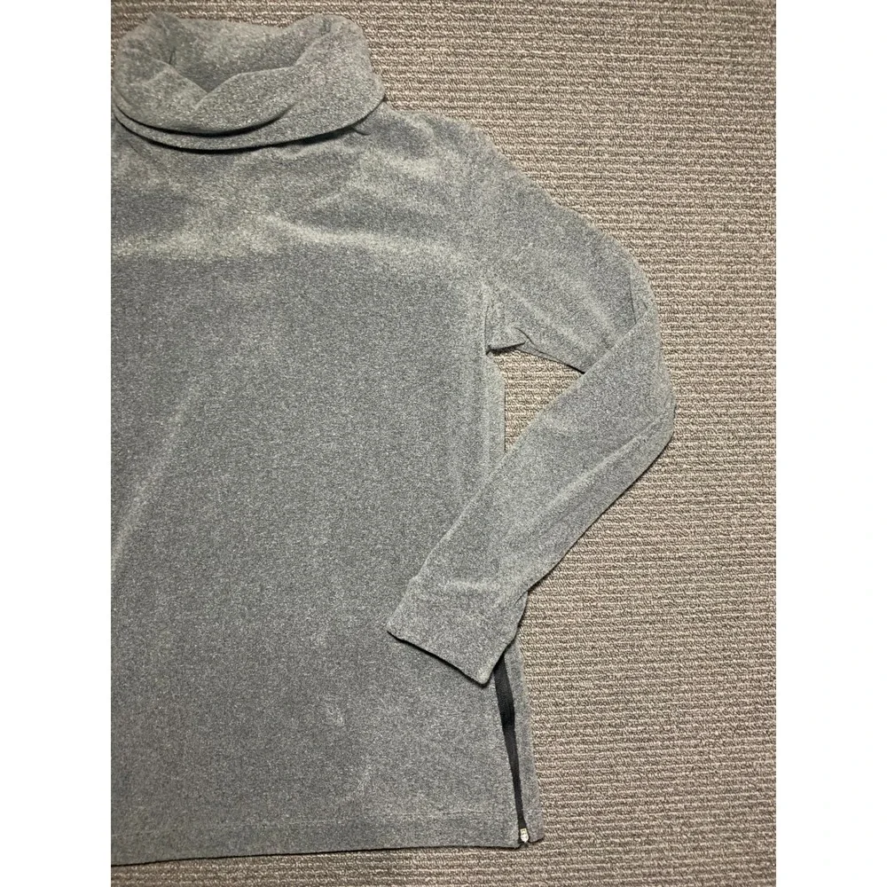 Nike Therma Dri-Fit Tunic Training Top Women's S Gray Pocket Fleece Long Sleeve